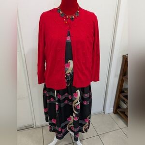 Black Heart-Print Dress